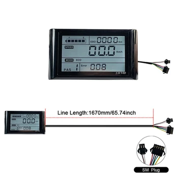 SW900 E-Bike LCD дисплей контролен Панел брояч 24 36 48 В Електрически мотор, скутер, течно-кристални LCD-средство за комуникация