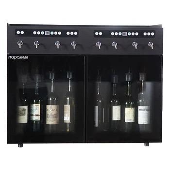 Търговска опаковка за съхранение на вино с азот, хладилник за съхранение на вино, 8 бутилки, диспенсер за червено вино, луксозен начин на живот