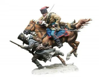 1/3254 мм древен воин включва 2 човека с основание и фигура на коня от смола, комплекти от модели, миниатюрен gk в разглобено формата, неокрашенный