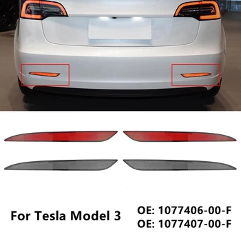 1 бр. рефлектор задна броня с лявата/дясната страна, маркер, червен и черен корпус, аксесоари за автомобили за екстериора, замяна за Tesla, модел 3
