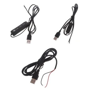 1 БР. Удължителен кабел, USB 5v с конектор USB 2.0 A и 2-пинов 2-кабелен конектор Кабелна САМ за 5 Y3ND