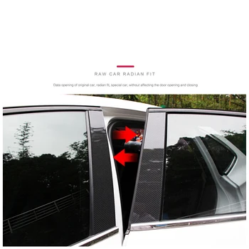1 комплект автостайлинга от въглеродни влакна с черен ефект, прозорци, стелажи, тампон за автомобилни аксесоари Porsche Cayenne
