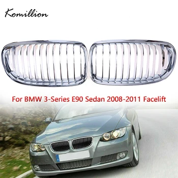 1 чифт автомобилни предните широки бъбречните решетки, хромированное украса за печене, автомобилен стайлинг за BMW 3-Series E90 Седан 2008 2009 2010 2011, лифтинг на лицето