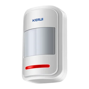 100 бр. на Едро Kerui Безжичен сензор PIR Детектор за движение, Датчик завеса за аларма GSM PSTN комплект аларма с автоматично избиране