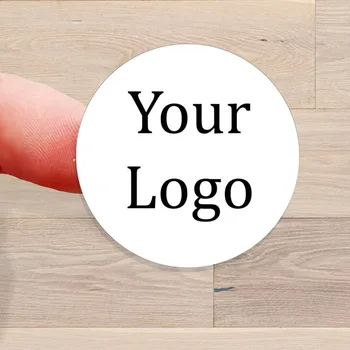 100ШТ 3 см, 4 см, 5 см, 6 см, 7 см Етикети с вашето лого, отпечатани по поръчка, са идеални за малкия бизнес, идват със 100 стикери