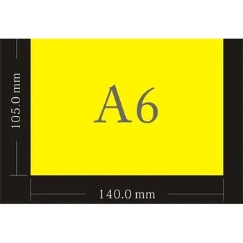 140*105 мм A6 Жълто празен поп-банер ръкописни реклама Супериорна плакат от медна хартия