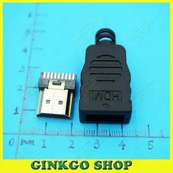 15 компл./лот HDMI-съвместим штекерный конектор 19pin, HDMI-конектор съвместим 19P 19-пинов запояване Тип, съвместим с HDMI