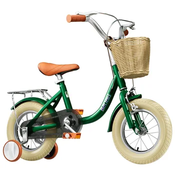 16-18-инчов детски велосипеди с рамка от високо стомана, предни V-образна спирачка и задни стопорный спирачка, каране на колело със спомагателни кошница за колелата
