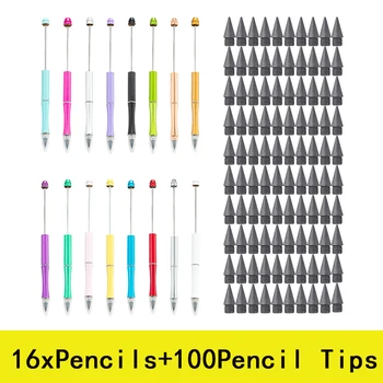 16 бр. моливи + 100 бр. върховете на моливи, безкрайни моливи, неограничен брой записи, вечен молив, студентски писалка за рисуване, детски моливи