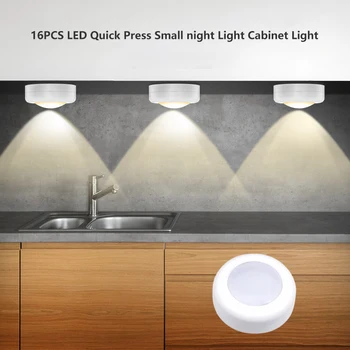 16 Цветен Led Лампа с RGB Подсветка за Кабинет, Регулируема Безжичен Сензорен Датчик, Кухненски Лампа, нощна светлина, Ескалатори, осветителни Тела