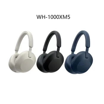 1бр WH-1000XM5 Слушалки HiFi Звук Безжична Bluetooth Слушалки с Шумопотискане Повикване със захранващ Кабел с Играта на Слушалки за продължително използване
