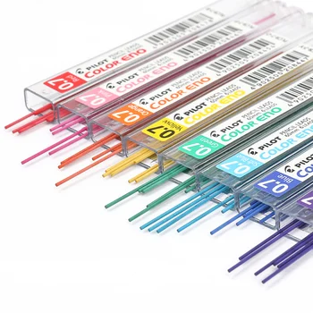 1бр Японски ПИЛОТ Цветен Грифель за механични Моливи ENO 0.7 Цветни Пълнители PLCR-7 8 Цвята 3 Грифеля Смесени цветове