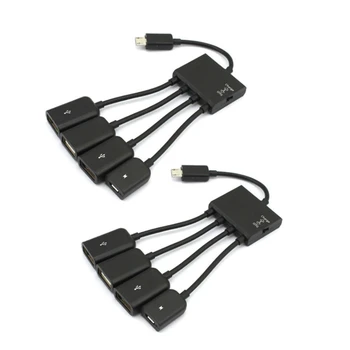 2 Бр Micro USB OTG Адаптер Micro USB Spliter Адаптер За Android Tablet pc PC Power Charging