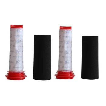 2 комплекта филтър за прахосмукачка Bosch 754176 754175 Bch6, памучни филтри (включително черен памук)