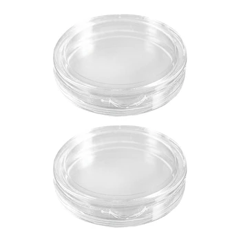 20 бр Малката кръгла прозрачна пластмасова кутия за капсули за монети 21 мм