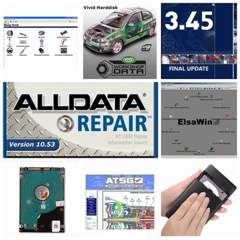 2022 Гореща продажба Alldata Всички данни 10.53 Mit // софтуер за ремонт на автомобили chell Vivid Workshop Data E/t/k/ a 8.3 Elsa 6.0 10 в 1 TB HDD
