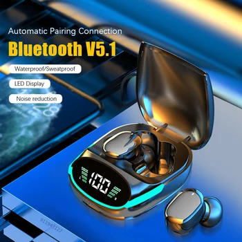 2022 Нови безжични слушалки TWS Bluetooth 5.1 Слушалки HiFi Озвучителна слушалки Водоустойчив шумоподавляющие спортни слушалки с микрофон