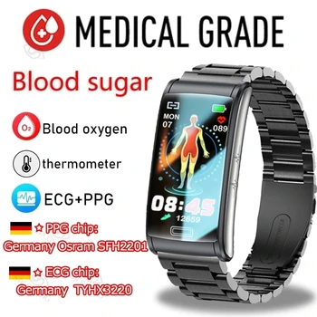 2023 Неинвазивен Умен Гривна с нивото на Глюкоза в кръвта, IP68 Водоустойчив Часовник ECG + ПР Кръвно Налягане, Сърдечен Ритъм Здравето Умни Гривна