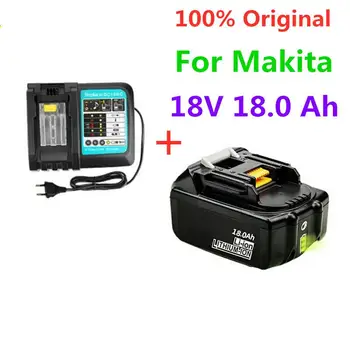 2023 Нов 18V 18.0 Батерия Ah 8000mAh Литиево-Йонна Батерия Сменяеми батерии за MAKITA BL1880 BL1860 BL1830батарея + Зарядно устройство
