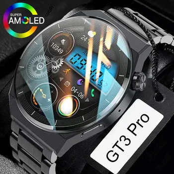 2023 Нови NFC смарт часовници мъжки GT3 Pro AMOLED фитнес тракер мъжки Bluetooth предизвикателство IP68 водоустойчив умни часовници за Huawei, Xiaomi