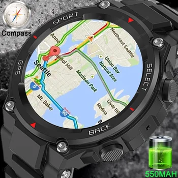 2023 Нови улични мъжки спортни умни часовници на GPS-трекинг, компас, мониторинг на сърдечната честота, умен часовник е водоустойчив IP67 за Android Xiaomi