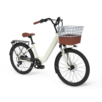 24-инчов градски електрически велосипед princess ebike с лека лебед рамка 36V250W, 7-високоскоростен велосипед с електрически люк, ebike