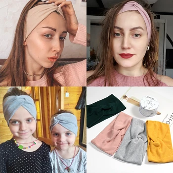 27 стилове, модни памучен превръзка на главата, за жени, детска лента за коса за момичета, 2022, ластични превръзки на главата с възел, модни аксесоари за коса с перекрестием