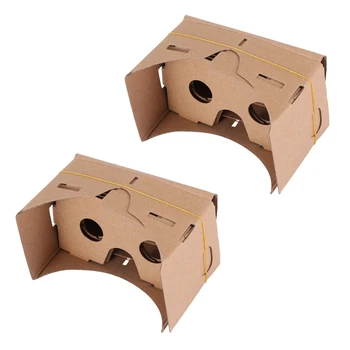2X 6-инчов 3D очила за виртуална реалност VR, направени със собствените си ръце, в оргалите за Google Cardboard