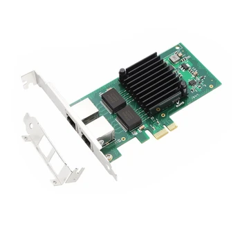 2xPCI 2-портов карта Gigabit Ethernet за Intel I350-T2 1000 Mbps P9JB