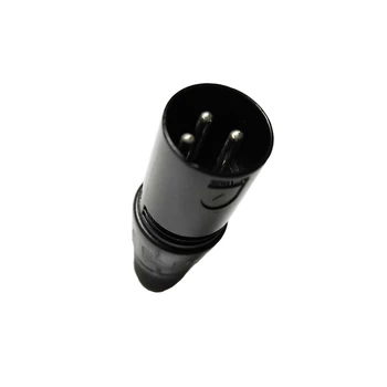 3-пинов конектор NCHTEK XLR конектор на края на кабела - черно никелова болт /1 бр.