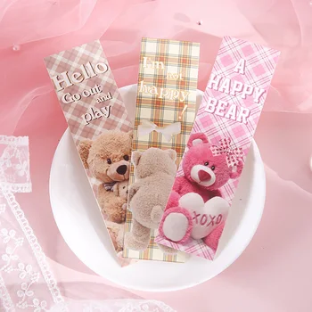 30 бр./опаковане. запомнете cartoony сладък мечка подарък на картичка с послание Belle Candy House канцеларски материали сладък животни хартиени отметки
