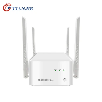 300 Mbit/s 4G Wifi Рутер Сим-карта Безжичен Модем Открит LTE Wi-Fi Мост 5dBi 4 Външни Антени Мрежови Рутери, WAN/LAN