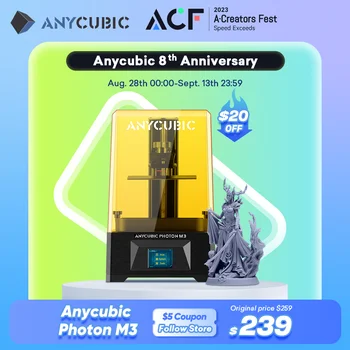 3D принтер ANYCUBIC Photon M3 с выгравированной Лазер Поставяне на Допълнителни Резолюция 4K + Монохромен Екран От Полимерна смола 3D Принтери