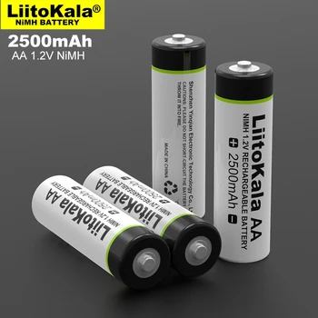 4 бр./лот, нова литиево-йонна акумулаторна батерия Liitokala 1.2 V AA 2500mAh Ni-MH aa за температура пистолет, батерии за играчки с дистанционно управление, мишката
