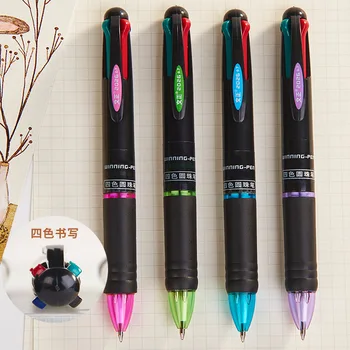 48шт 2020 нови четырехцветные мастило 4 в 1 химикалка писалка бизнес офис консумативи, оригинална дръжка рекламни подарък химикалка химикалка