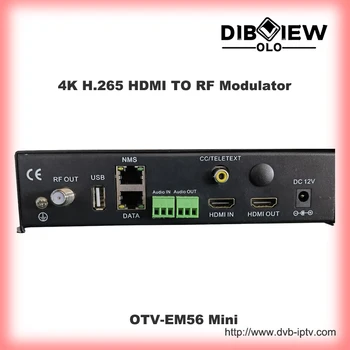 4K 50/60 P HDMI H264 H265 DVB-C DVBT ISDB-T, ATSC RF модулатор Encoder