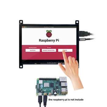 5-инчов преносим монитор Raspberry Pi 4 3Б + LCD модул Капацитивен сензорен екран, 800x480 IPS дисплей Aida64