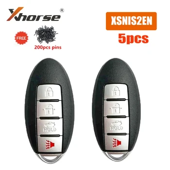 5шт Xhorse XSNIS2EN Smart Key Ni.S Стил 4 Бутона Универсално Дистанционно Управление zoom Ключ за VVDI Key Tool Английска Версия