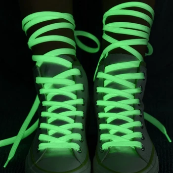 6 от цветове, светещи връзки за обувки на равна подметка, ремък за партита, светещи връзки за обувки за деца и възрастни, унисекс, флуоресцентни ремък за обувки, 1 чифт