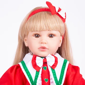 60 см кукла-реборн, кукли принцеси за деца, дълга руса коса, реалистична кукла Bebe, играчки-реборн за момичета, подарък за Деня на детето