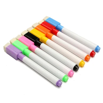 8 бр. цветни магнитни писалки, магнитни маркери за определяне на бели дъски, вградени стирающие устройство EM88
