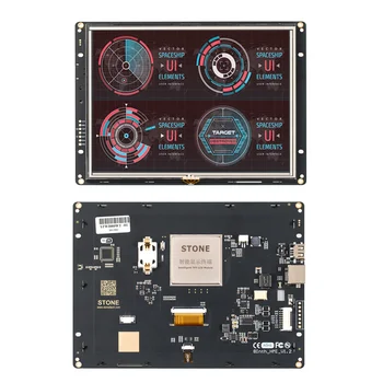 8-инчов интелигентен TFT-LCD модул с интерфейс rs232 и сензорен екран