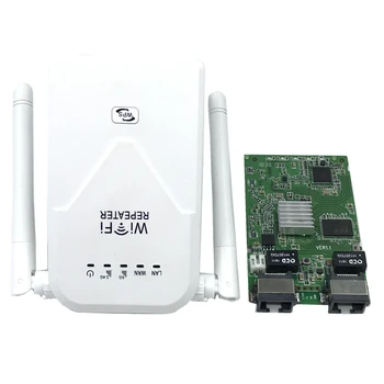 802.11 b/g/n/ac Безжичен Wi-Fi Ретранслатор 750 Mbps Мини Repetidor Wifi Усилвател на сигнала на ЕС/САЩ 2,4 G + 5,8 G Wifi Удължител 2 * 5dBi Антена
