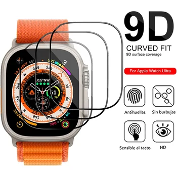 9D Защитно фолио за дисплея на Apple Watch серия 7 8 45 мм 41 мм Меко Стъкло За iWatch 6 5 4 3 se Ultra 8 49 мм 44 мм 40 мм 42 мм 38 мм