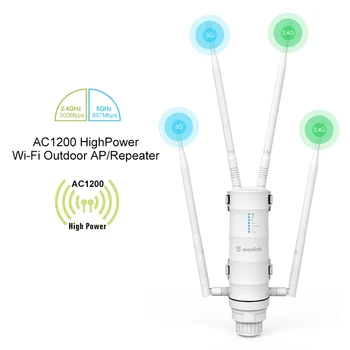 AC1200 Высокомощный Външен Безжичен WiFi Рутер, AP Repeater Продължавам С PoE и Двухдиапазонной антена с висок коефициент на усилване на 2,4 Ghz И 5 Ghz