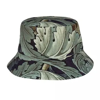Acanthus By William Morris шапки-кофи за мъже и жени с текстил модел за летни пътувания, плажен текстилна рисунка, рибарска шапка