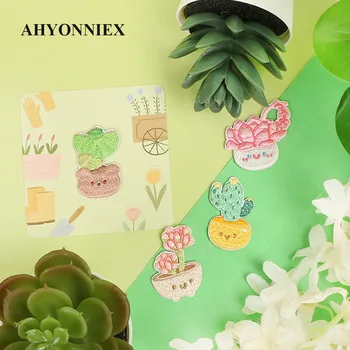 AHYONNIEX Сладки ленти с бродерия под формата на растението cactus, апликация 