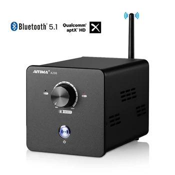 AIYIMA Bluetooth 5,1 A200 TPA3255 Стереоусилитель Цифров Усилвател QCC3034 APTX USB За Система за Домашно Кино 200Wx2