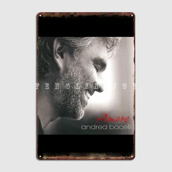 Andrea Bocelli Amor Метални табели, плакати, стенен декор за публикуване, гараж, персонални тенекиен плакат с надпис