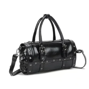 Annmouler Дизайнерски дамски чанти-тоут от изкуствена кожа, чанта-тоут малък размер, чанта през рамо за жени, луксозни портфейли в стил пънк